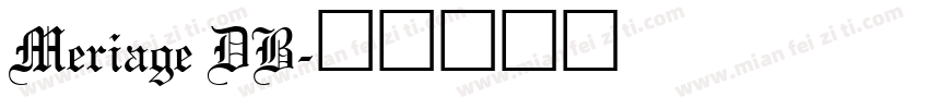 Meriage DB字体转换